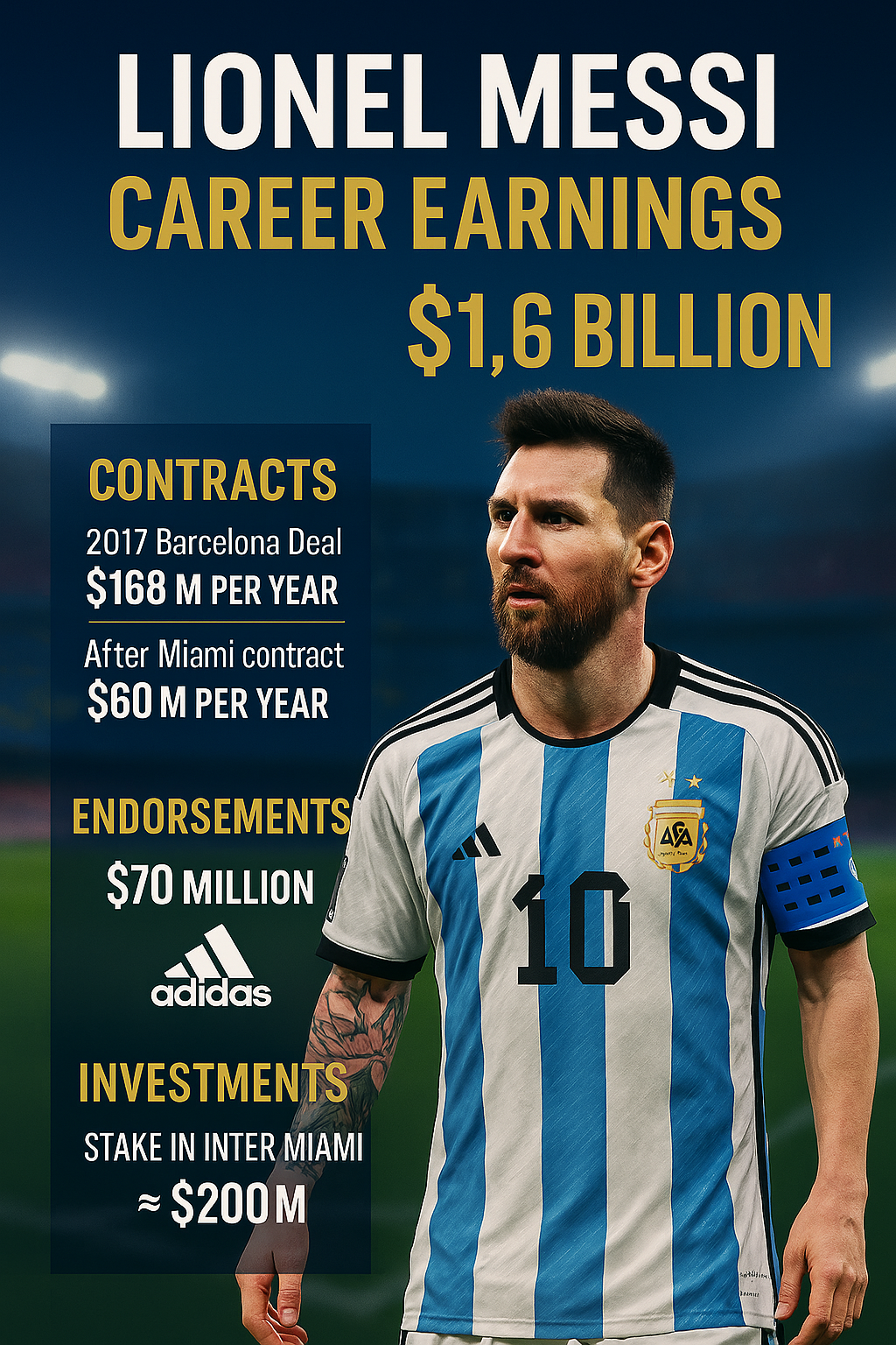 Lionel Messi Net Worth 2025